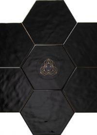BLACK HEXAGON - Porceliano plytelės