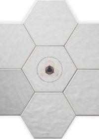 GREY SUPER CLARO GLOSSY HEXAGON - Porceliano plytelės