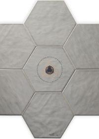 LIGHT GREY GLOSSY HEXAGON - Porceliano plytelės