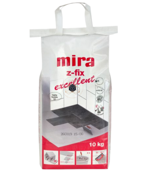 MIRA Z-FIX EXCELLENT – Plytelių klijai, itin elastingi, lengvi, C1TE S2, 10kg
