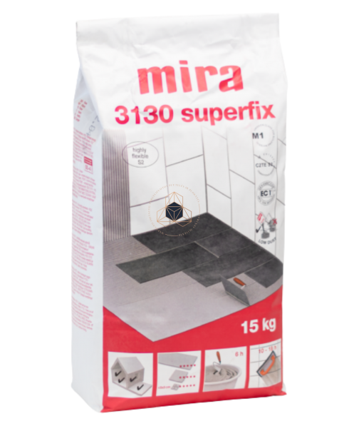 MIRA 3130 SUPERFIX – Plytelių klijai, itin elastingi, C2TE S2, 15kg
